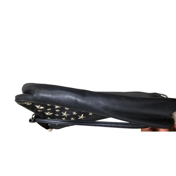 Authentic Jimmy Choo Black Leather Star Studded Small Bag Purse - Picture 15 of 15